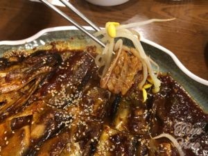 ミョンテチョリムと豆もやし